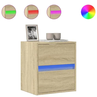 Obrázok produktu pre vidaXL Nástenná TV skrinka s LED osvetlením Sonoma 41x31x45 cm