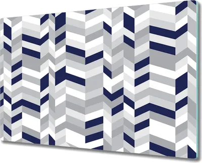 Produktbild von Glas-Herdabdeckplatte Glaskeramikkochfeld-Abdeckung Spritzschutz - 80x52 cm - Chevron Geometrisch