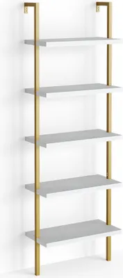 Produktbild von Vicco Leiterregal Ava, 60 x 183 cm, Weiß/Gold