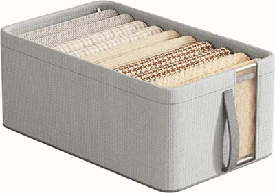 Produktbild von Kleiderschrank-Kleideraufbewahrungsbox, große Kapazität, atmungsaktives Netzgewebe, robuster Klapprahmen, Aufbewahrungskorb, Hosen-Organizer