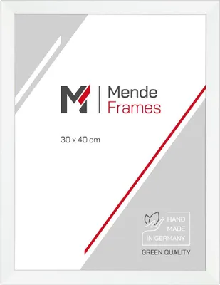 Produktbild von MendeFrames Holzrahmen H130 weiß 10x10 cm Kunstglas