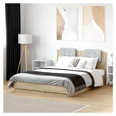 Produktbild von Bettgestell ohne Matratze, Sonoma-Eiche, 135 x 190 cm, Doppelbett