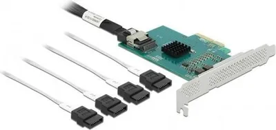 Imagen del producto de Tarjeta PCI Express con 4 puertos SATA 6 Gb/s para RAID y HyperDuo, tarjeta de interfaz