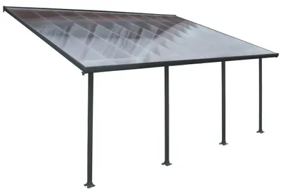 Produktbild von Palram - Canopia Aluminium Terrassenüberdachung Feria Grau 387x606x305 cm