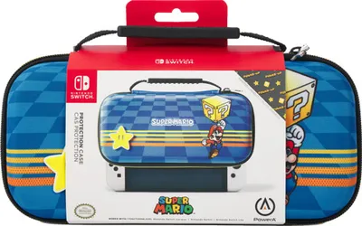 Produktbild von PowerA NSCS0131-01, Cover, Nintendo, Blau, Filz, Gummi, Nintendo Switch, Nintendo Switch Lite, Nintendo Switch OLED, Kratzresistent
