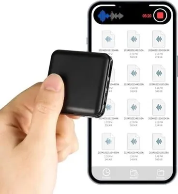 Zdjęcie produktu dla 64 GB mini dyktafon cyfrowy, rejestrator rozpoznający mowę, 160 godzin pojemności nagrywania, magnetyczny dyktafon z redukcją szumów do spotkań, wywiadów, wykładów, kursów