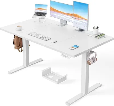 Imagen del producto de Escritorio de altura ajustable, 140x80 cm, con capacidad de carga de 100 kg