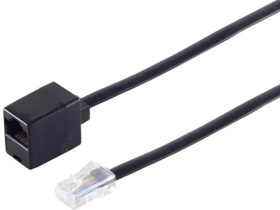 Produktbild von ShiverPeaks S/CONN maximum connectivity Modular RJ ISDN Telefon-Verlängerung-Western-Stecker 8/8 auf Western-Kupplung 8/8, 10,0m (70230-8/8)
