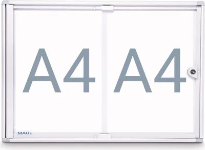 Produktbild von MAUL Schaukasten MAULextraslim Querformat 2 x A4 Aluminium 3.1 x 49 x 35.1 cm silber