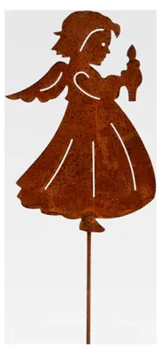 Produktbild von Engel Figur 54 cm Gartenstecker aus Rost für Weihnachtsdeko im Wohnzimmer