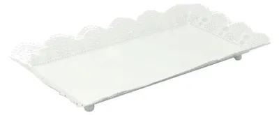Immagine prodotto di Vassoio Rettangolare 43x28xh5 cm in Metallo Bianco