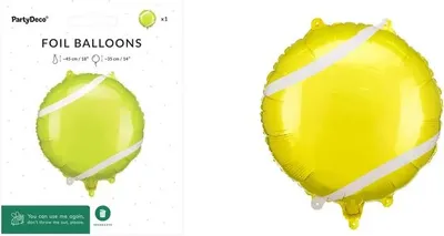 Produktbild von Folienballon Tennisball 35cm Gelb / Weiß
