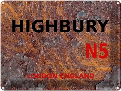 Produktbild von vianmo Blechschild 30x40 cm London England Highbury N5