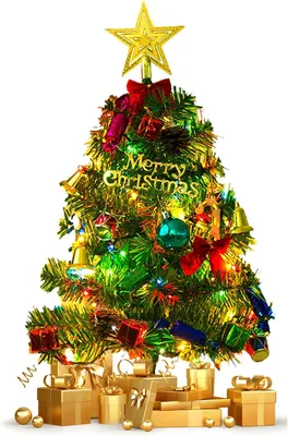 Productafbeelding van 50 cm kleine kerstboom met verlichting - Mini-kerstboom - Tafelkerstboom - Kunstkerstboom met licht voor kerstdecoratie