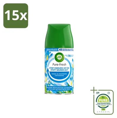 Immagine prodotto di 15 ricariche per diffusore automatico Air Wick Freshmatic, profumo Pure Primavera, 250 ml - confezione grande - 15 pezzi