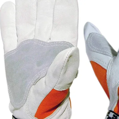 Produktbild von Ochranné rukavice Keiler Fit oranžové, kozí kůže nappa s výstražným trojúhelníkem, lesnické rukavice pro vedení strojů, zesílení palce Velikost:10