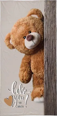 Immagine prodotto di DETEXPOL Asciugamano Teddy Bear Love You Cotone - Terry, 70/140 cm