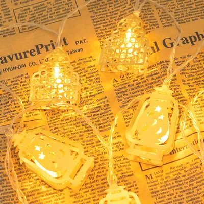 Produktbild von 1.5M Ramadan Dekorationen Lichterketten Islam Eid Mubarak Deko Lichterkette Batteriebetrieben Party Geschenke