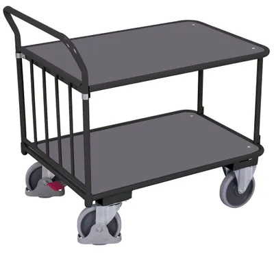 Produktbild von VARIOfit Schiebebügelwagen als Tischwagen 1000x700mm Anthrazitgrau RAL 7016