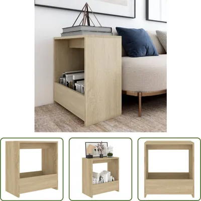 Produktbild von The Living Store Beistelltisch Sonoma-Eiche 50x26x50 cm Holzwerkstoff