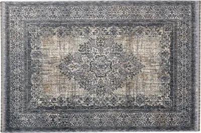 Image de Teppich Sarezzo Bordüre blau 133x190 cm