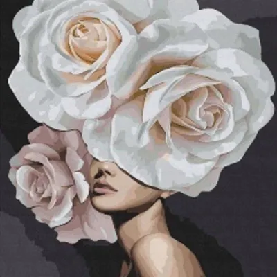 Immagine prodotto di Mosaico a forma di rosa bianca, ideale per decorazioni creative, dimensioni 30x40 cm