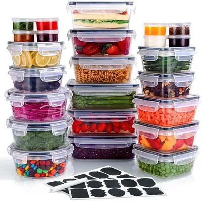Immagine prodotto di Set di contenitori ermetici da 48 pezzi, senza BPA, per l'organizzazione della cucina