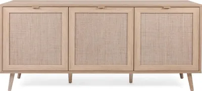 Produktbild von Finori Bali 51A Sideboard Holzwerkstoff Sonoma Eiche/Rafia Geflecht