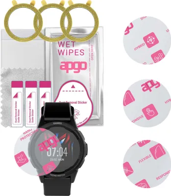 Produktbild von apgo 3 Stück Schutzglas, klar, kompatibel mit Vector Smart VCTR-00-02 Smartwatch, Hybrid 8H, Ersatz für Hartglas, Displayschutzglas, Bildschirmschutz, Displayschutz, kratzfest