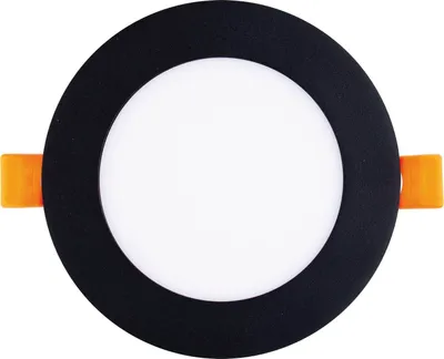 Obrázok produktu pre Led Spot - Zapustené bodové svietidlo 9W 3000K teplá biela bez Led bodov - Led stropný spot ø 120mm, čierny 230V