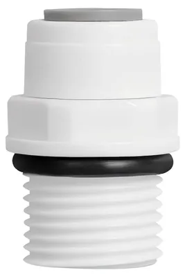 Wasserfilter-Adapter 1/2" auf 3/8" Schnellkupplung, weiß