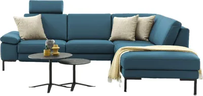 Produktbild von Sofa Massimo Ecksofa 252x218 cm in Leder Türkis