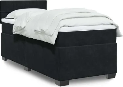 Produktbild von Maison Exclusive - Boxspringbett mit Matratze Schwarz 90x190 cm Samt