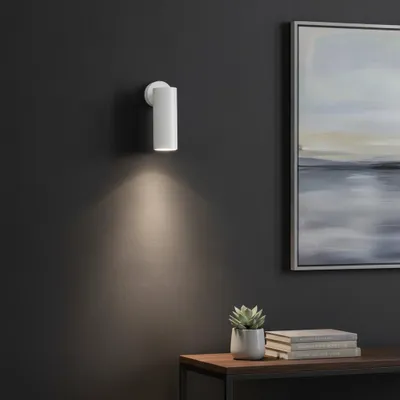 Productafbeelding van Wandspot Dexter rond wit, AI-gegenereerde afbeelding