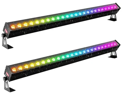 Obrázek produktu pro RGB LED wallwasher – DMX scénické světlo ZQ06139 – sada 2 ks – 24 LED – 192 W – vodotěsné – 90–240 V – zástrčka EU