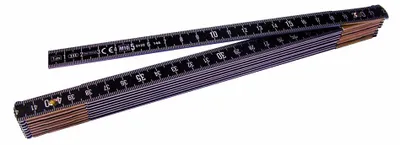 Productafbeelding van Metrica 20108 Aluminium meetlint, 1 meter, geoxideerd, zwart