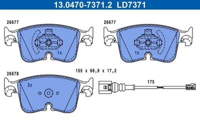 Immagine prodotto di Cupra P. Formentor/Leon 1,4-2,0 20- Pastiglie Freno Ceramiche