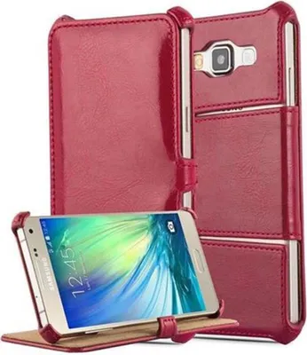 Immagine prodotto di Cadorabo custodia protettiva per Samsung Galaxy A3 2015 custodia in rosso telefono cellulare custodia cover tasca