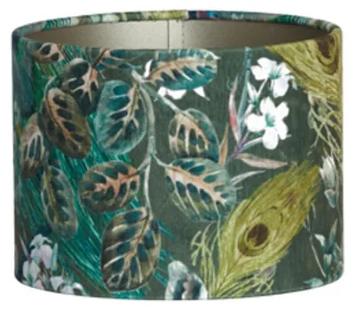 Produktbild von Light & Living - lampenschirm - Xenia Flora - grün - textil - Ø 20cm - E27 - 2220943