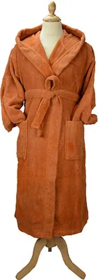 Immagine prodotto di A&R 026.50 | Accappatoio da uomo con cappuccio Accappatoio con cappuccio - Colore: Terra - Taglia: L/XL