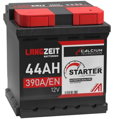 Produktbild von LANGZEIT Autobatterie 12V 44AH 390A ersetzt 40Ah 42Ah 45Ah