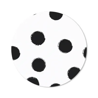 Produktbild von MuchoWow® Mauspad Mousepad Polka dots - Muster - Schwarz und weiß 20x20 cm - Mousepads - Maus Mat - Pad - Mausunterlage - Schreibtischmatte
