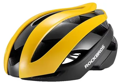 Immagine prodotto di Casco da bicicletta, ultraleggero, ammortizzante, giallo, M (55-58 cm)-a