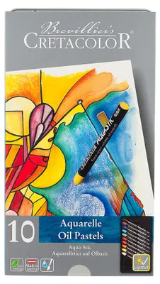 Obrázok produktu pre Cretacolor Aquarellstics Ölbasis, 10 farieb