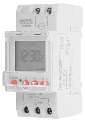 Programmierbare Zeitschaltuhr 85-265V 30A DIN-Schiene LCD