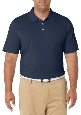 Immagine prodotto di Camicia polo da golf da uomo Essentials, ad asciugatura rapida, a maniche corte, colore blu scuro