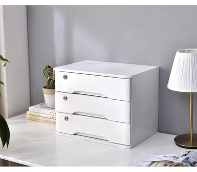 Produktbild von Holz-Schreibtischorganizer mit 3 Schubladen