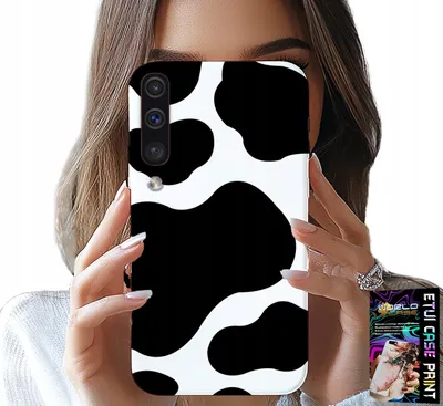 Image de Étui Pour Samsung Galaxy A70 - Patchs De Vache Noir Et Blanc, Motifs À La Mode