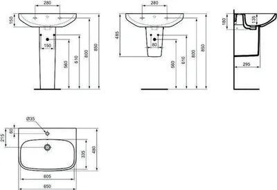 Produktbild von IS Waschtisch i.life A 1Hl. m.Ül. 600x480x150mm Weiß