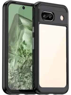Produktbild von Mobigear Crystal Schutzhülle für Google Pixel 8a – Hartschalenhülle, Rückseite – Schwarz
